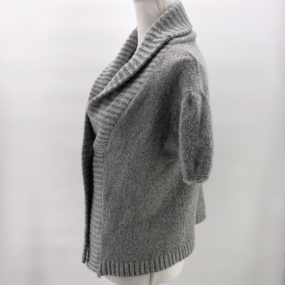 BCBG Max Azria Gray Wool Blend Cardigan - Picture 5 of 6
